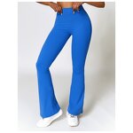 Yoga Pants Manufacturer - High Waist Flared Wide Leg Butt Lifting Solid