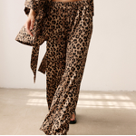 Pajamas Set Manufacturer - Leopard Print Long Sleeves Loose Two-Piece