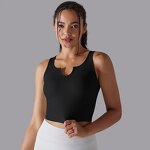 Yoga Tank Top Manufacturer - Close-fitting High Elastic Screw Thread V-Neck