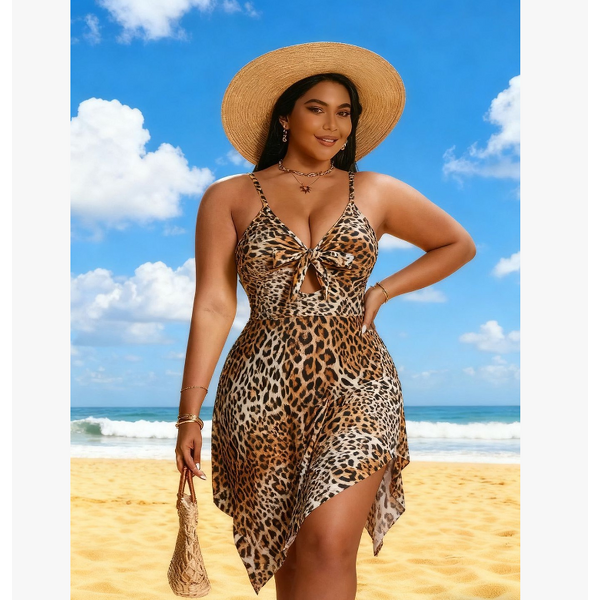 Swimsuit Manufacturer - Leopard Print One Piece Plus Size