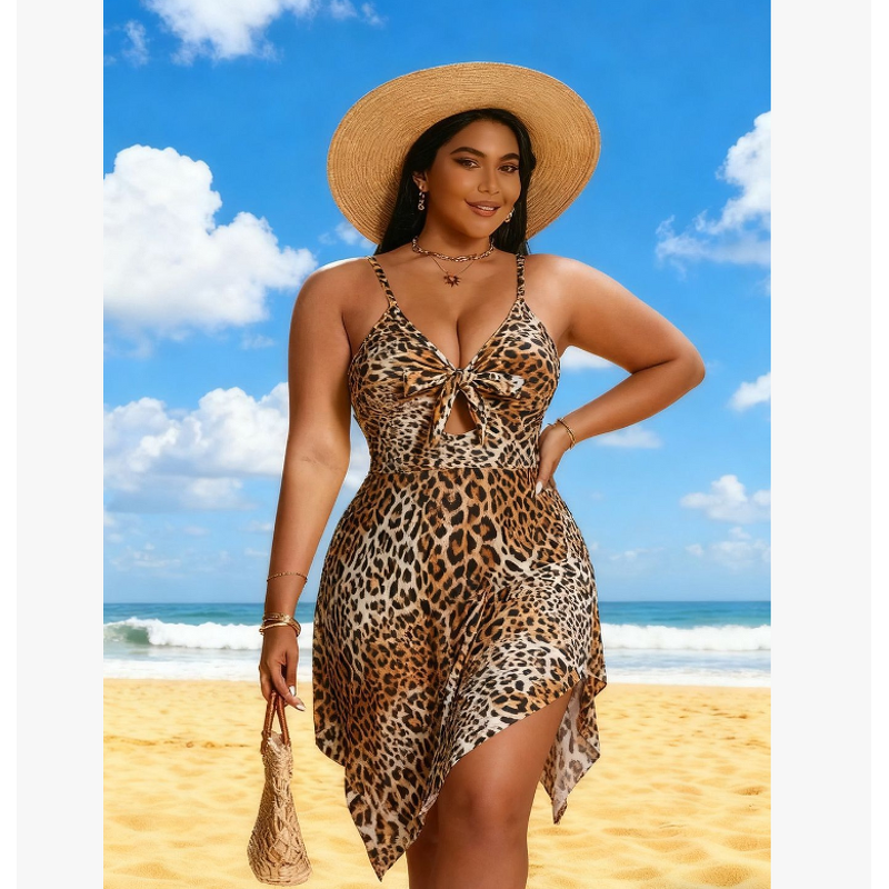 Swimsuit Manufacturer - Leopard Print One Piece Plus Size
