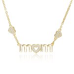 Necklace Manufacturer - Love Heart Gold Zircon Alphabet MoM Gift