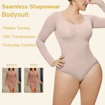 Bodysuit Shapewear Manufacturer - Fitness Tummy Control Long Sleeve Butt Lifter
