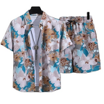 Men's Sports Set Manufacturer - Summer Loose Shirt Short Sleeve Minimalist