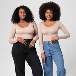 Bodysuit Shapewear Manufacturer - Fitness Tummy Control Long Sleeve Butt Lifter