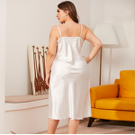 Satin Sleep Dress Manufacturer - with Suspenders Large Size Sexy Silhouette