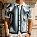 Men's Polo Shirt Manufacturer - Striped Business Casual Knitted