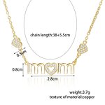 Necklace Manufacturer - Love Heart Gold Zircon Alphabet MoM Gift