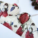 Suspender Top Manufacturer - Printed Fishbone Corset Floral Short Breast Wrap