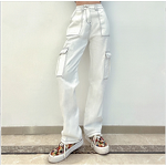 Jeans Manufacturer - Multi Pocket Workwear Straight Leg High Waist Slimming