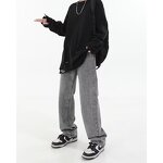 Jeans Manufacturer - Women's Retro Smoke Grey Loose Slim Straight Leg