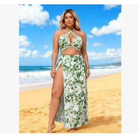 Swimsuit Manufacturer - Split Print Plus Size for Women