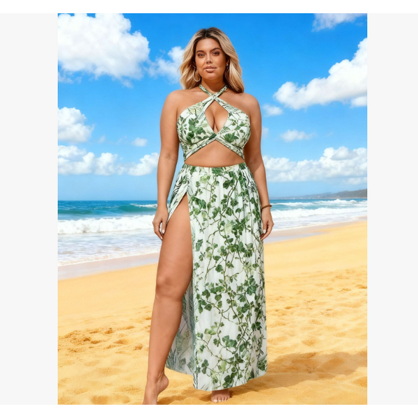 Swimsuit Manufacturer - Split Print Plus Size for Women