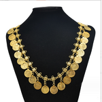 Necklace Jewelry Manufacturer - Retro Tassel Coin Exaggerated Collarbone Chain