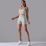Yoga Set Manufacturer - Seamless Knitting Beautiful Back Close-fitting