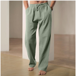 Men's Casual Pants Manufacturer - Wide Leg Thin Cotton Linen for Spring Summer
