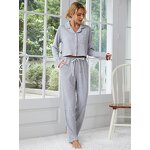 Pajamas Set Manufacturer - Long Sleeve Breathable Two-Piece with Elastic Waist