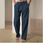 Men's Casual Pants Manufacturer - Wide Leg Thin Cotton Linen for Spring Summer