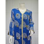 Muslim Party Dress Manufacturer - Elegant Mesh Embroidered for Autumn & Spring