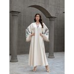 Muslim Abaya Dress Manufacturer - Long Robe V-Neck with Tassel