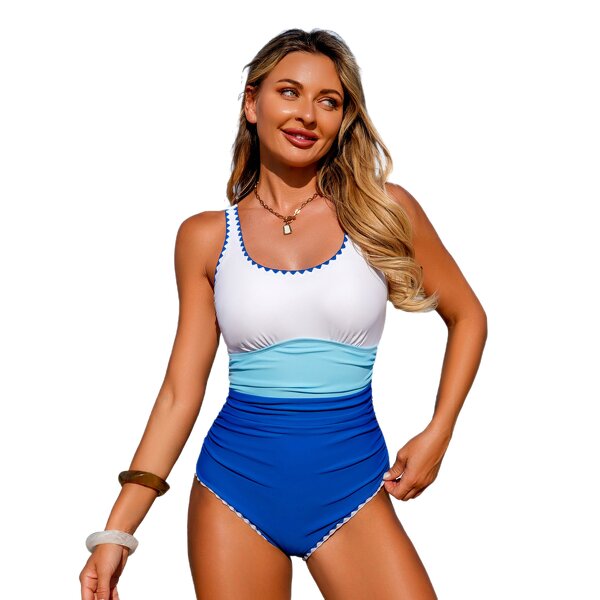 One Piece Swimwear Manufacturer - Color Blocking Sexy Slim