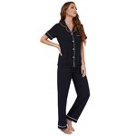 Pajamas Set Manufacturer - Short Sleeve Solid Color 2pcs Comfortable