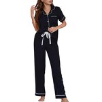 Pajamas Set Manufacturer - Short Sleeve Solid Color 2pcs Comfortable