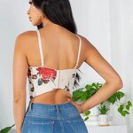 Suspender Top Manufacturer - Printed Fishbone Corset Floral Short Breast Wrap
