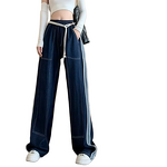 Jeans Manufacturer - Patchwork High Waist Straight Leg Loose Wide Leg