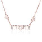 Necklace Manufacturer - Love Heart Gold Zircon Alphabet MoM Gift
