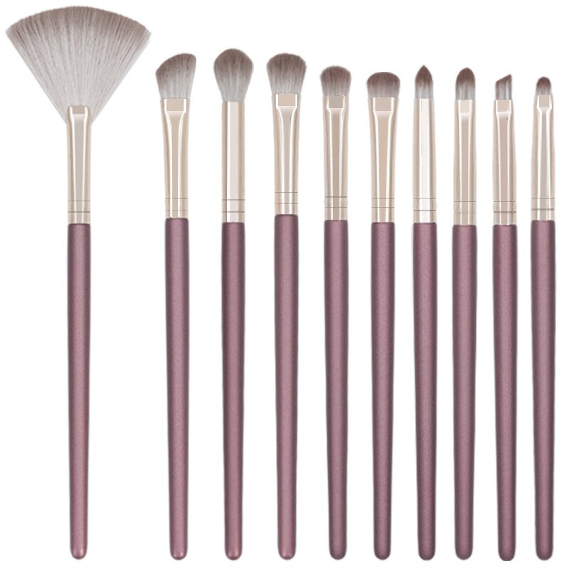 Makeup Brushes Set Manufacturer - 10Pcs Angle Brush for Eyes Travel