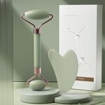 Gua Sha Tool Set Manufacturer - Rose Quartz with Jade Roller for Facial