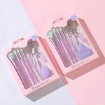 Makeup Brush Set Manufacturer - Vegan Fiber with Eyelash Curler & Sponge