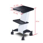 Esthetician Rolling Trolley - Cart With Tray Wheels and Stand for Beauty Machines