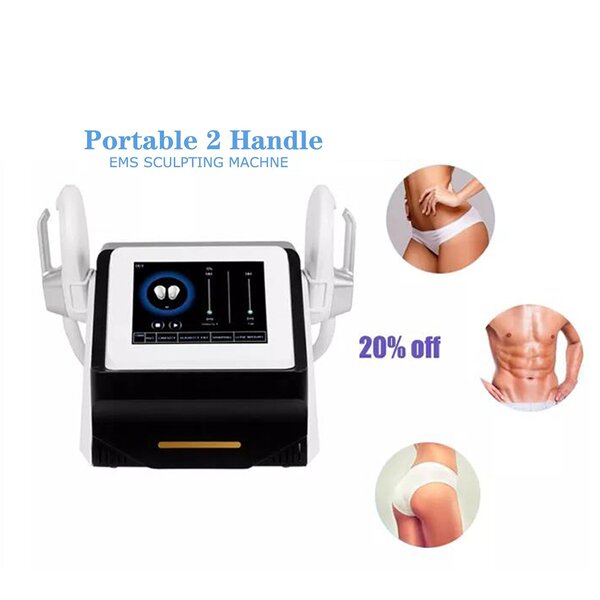 EMS Muscle Stimulator - 15 Tesla 2 Handles Portable Body Sculpting Machine