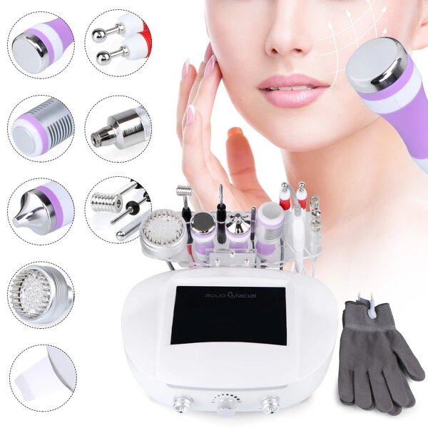 9-in-1 Hydra Dermabrasion Machine - Diamond Crystal Mesotherapy Skin Tightening