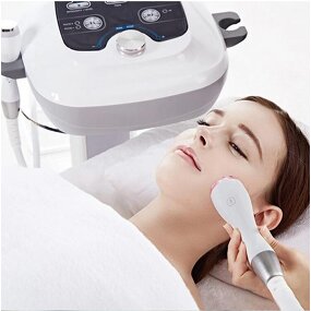 2 En 1 RF Lifting Machine - Cooling Heating Cryo Facial Electroporation Red Light