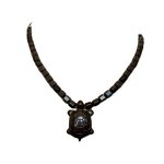 Orgone Pendant Necklace - Black Tourmaline Amethyst 3mm Layered Beaded