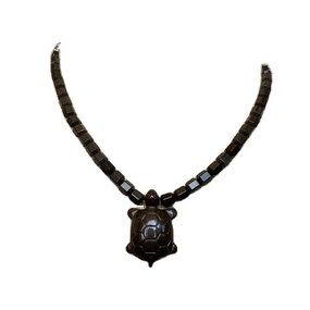 Orgone Pendant Necklace - Black Tourmaline Amethyst 3mm Layered Beaded