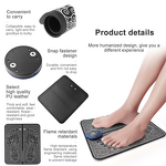 EMS Foot Massager - Black Electric Vibration TENS Pad Weight Loss Roller