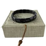 Tourmaline Stone Bracelet - Handmade Black Crystal Healing Chakra Massage