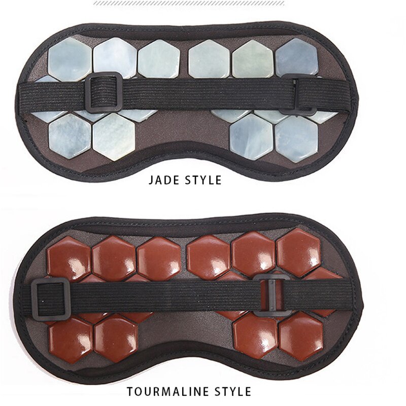 Tourmaline Jade Ear Muffs - Factory Direct Satin Cooling Heating Silk Eye Mask