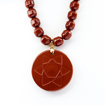 Orgone Pendant Necklace - Black Tourmaline Amethyst 3mm Layered Beaded