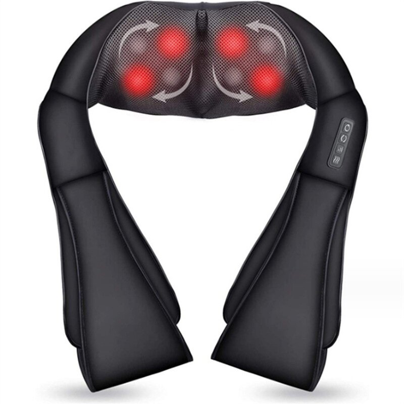 Heated Neck Massager - Luxury Smart Electric Infrared Wireless Car Home