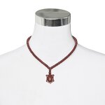 Orgone Pendant Necklace - Black Tourmaline Amethyst 3mm Layered Beaded