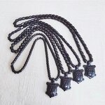 Orgone Pendant Necklace - Black Tourmaline Amethyst 3mm Layered Beaded