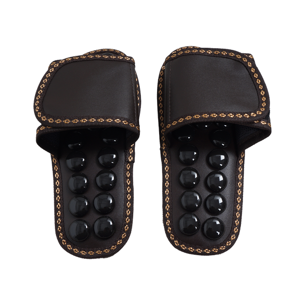 Tourmaline Massage Slippers - Deep Tissue Acupressure Foot Arch Heel Relief