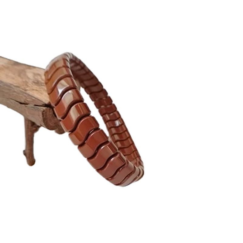 Tourmaline Jade Roller Bracelet - Energy Crystal Healing Chakra Massage Jewelry