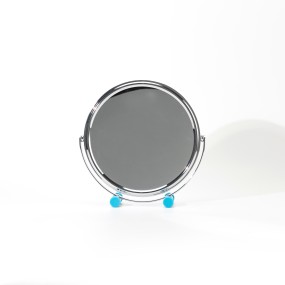 Metal Makeup Mirror Manufacturer - HD Desktop Double-Sided Rotating Magnifying Portable Beauty Tool Wholesale