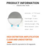Metal Makeup Mirror Manufacturer - HD Desktop Double-Sided Rotating Magnifying Portable Beauty Tool Wholesale
